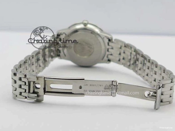0310 De Ville 27mm Ladies MK 1:1 Best Edition White MOP Diamond Markers On SS Bracelet Ronda Quartz MoistureWicking 8190